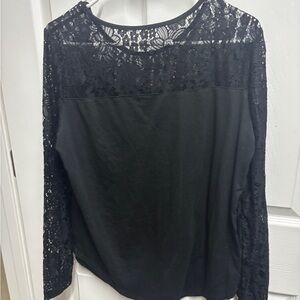 SHEIN Black Lace Women's Top